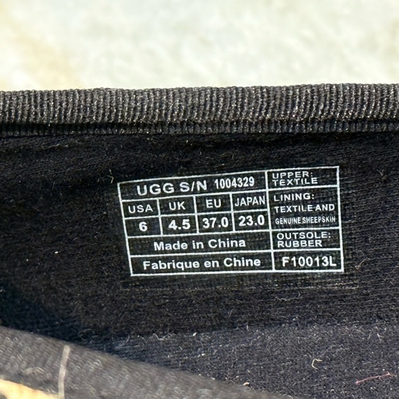 Women’s UGG Indah polka dot burlap genuine sheepskin flats- Size 6 - Picture 8 of 8